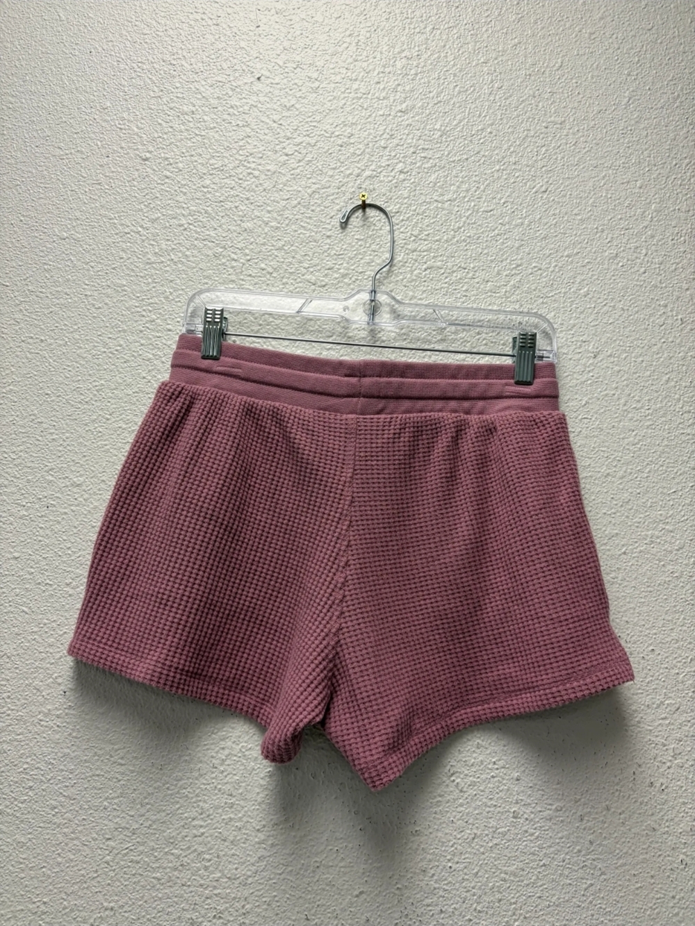 Womens Waffle Knit Drawstring Shorts Size Small #596 - Picture 2 of 3